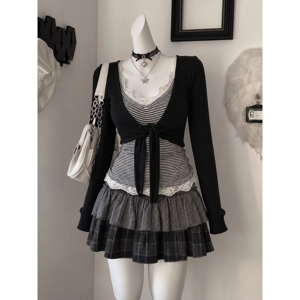 Vintage Fashion Retro Outfit - Korean Fashion 2 Piece Skirt Sets