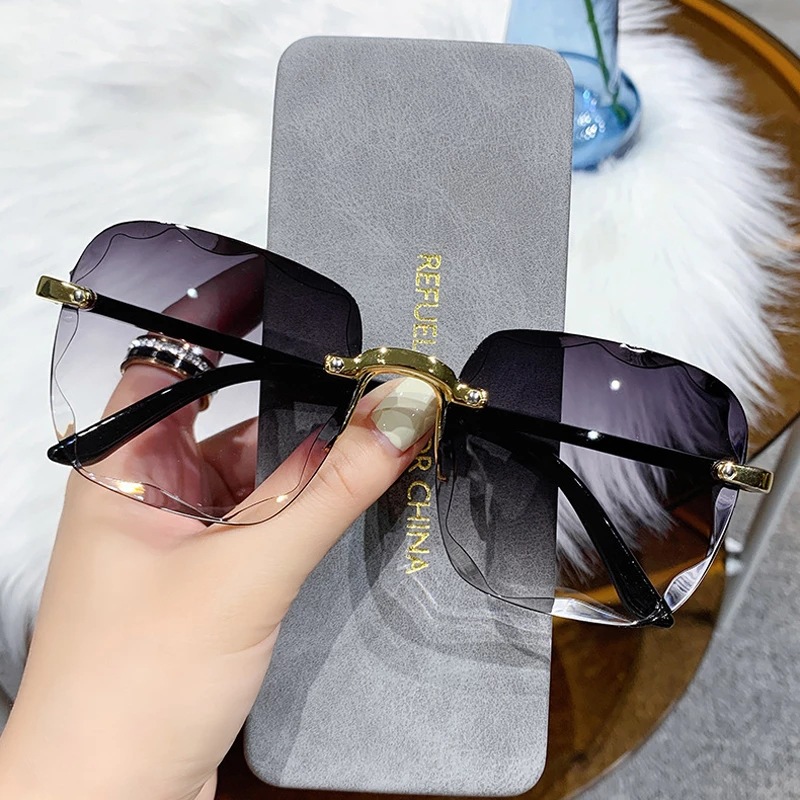 Vintage Fashion Glasses - 1/3PCS New Rimless Women's Sunglasses Fashion