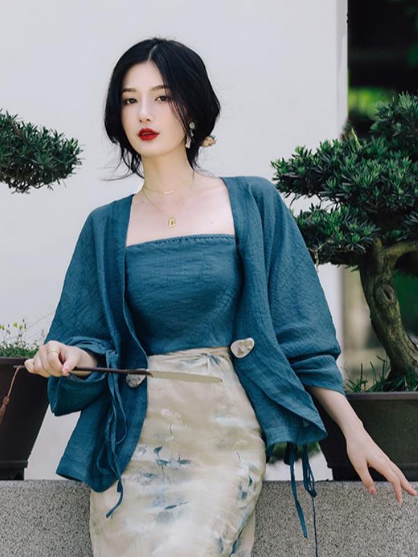 plus Size Floral Print Open Ca - огляд і ціна Vintage Fashion Years