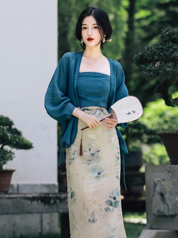 plus Size Floral Print Open Ca - огляд і ціна Vintage Fashion Years