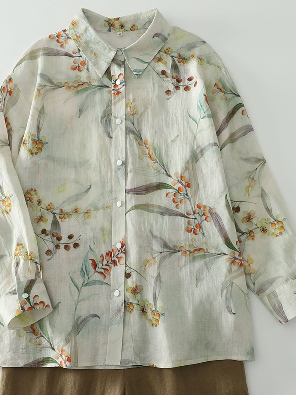 Loose Long Sleeve Women's Shir - огляд і ціна Vintage Fashion Influencer