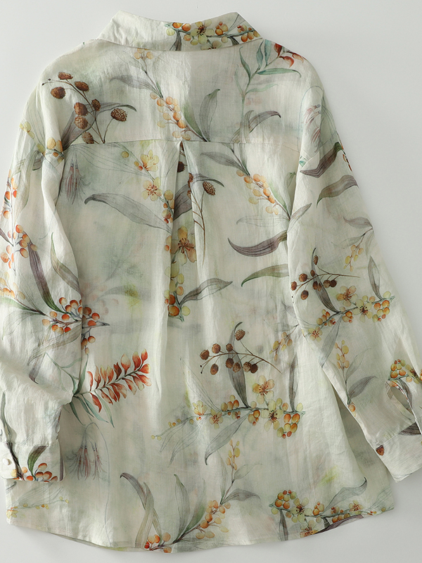 Loose Long Sleeve Women's Shir - огляд і ціна Vintage Fashion Influencer