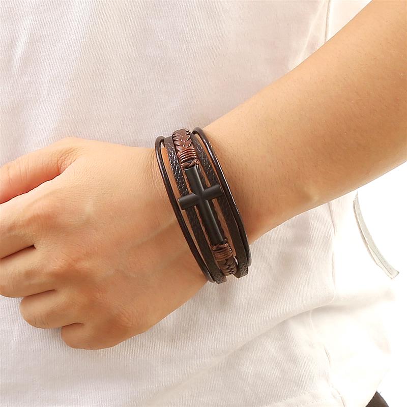 Vintage Men's Leather Bracelet - огляд і ціна Vintage Fashion Wholesale